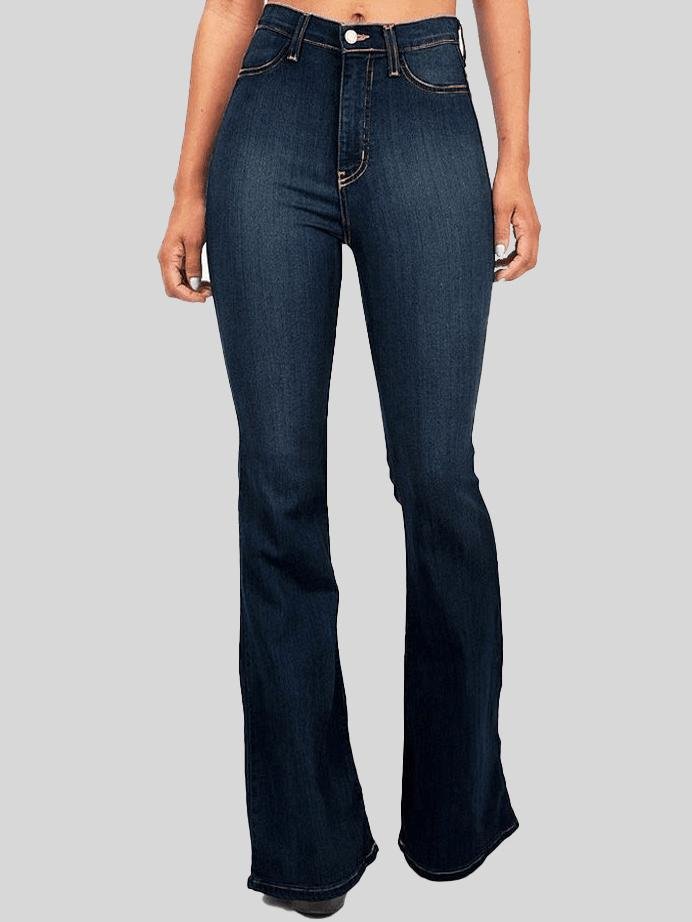 High Waist Stretch Wide Leg Jeans Women Trousers - Jeans - INS | Online Fashion Free Shipping Clothing, Dresses, Tops, Shoes - 21/07/2021 - 30-40 - Bottoms