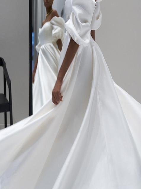 High Waist White One-shoulder Big Swing Dress - Maxi Dresses - INS | Online Fashion Free Shipping Clothing, Dresses, Tops, Shoes - 06/07/2021 - 30-40 - color-white