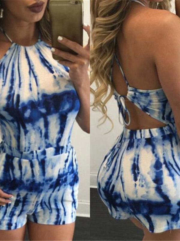 Hot Sale Beach Holiday Mini Rompers - Rompers - INS | Online Fashion Free Shipping Clothing, Dresses, Tops, Shoes - 17/05/2021 - Color_Blue - Color_Red