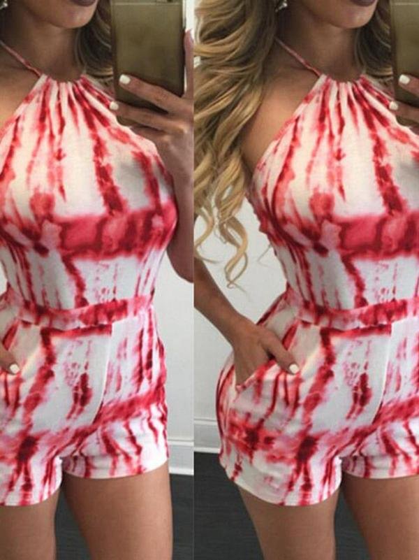 Hot Sale Beach Holiday Mini Rompers - Rompers - INS | Online Fashion Free Shipping Clothing, Dresses, Tops, Shoes - 17/05/2021 - Color_Blue - Color_Red