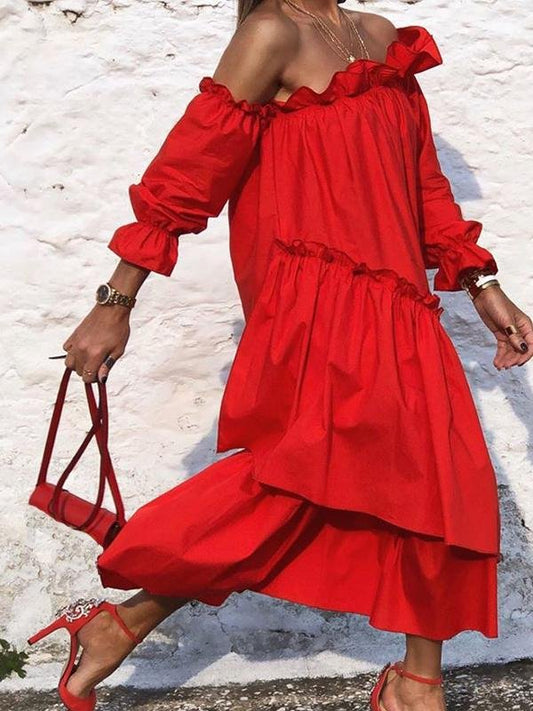 Irregular One-shoulder Dress - Midi Dresses - INS | Online Fashion Free Shipping Clothing, Dresses, Tops, Shoes - 17/06/2021 - 30-40 - color-black