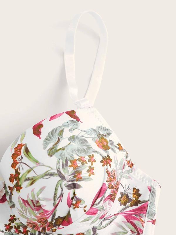 Leaf Print Underwire Lingerie Set - INS | Online Fashion Free Shipping Clothing, Dresses, Tops, Shoes