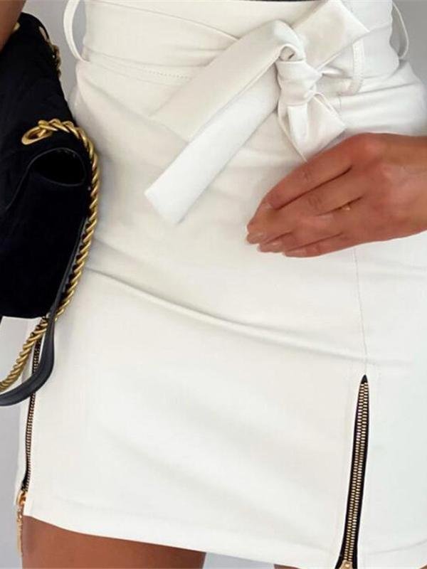 Leather Pu Strappy Zipper High Waist Bag Hip Skirt - Skirts - INS | Online Fashion Free Shipping Clothing, Dresses, Tops, Shoes - 20-30 - 21/07/2021 - Bottoms