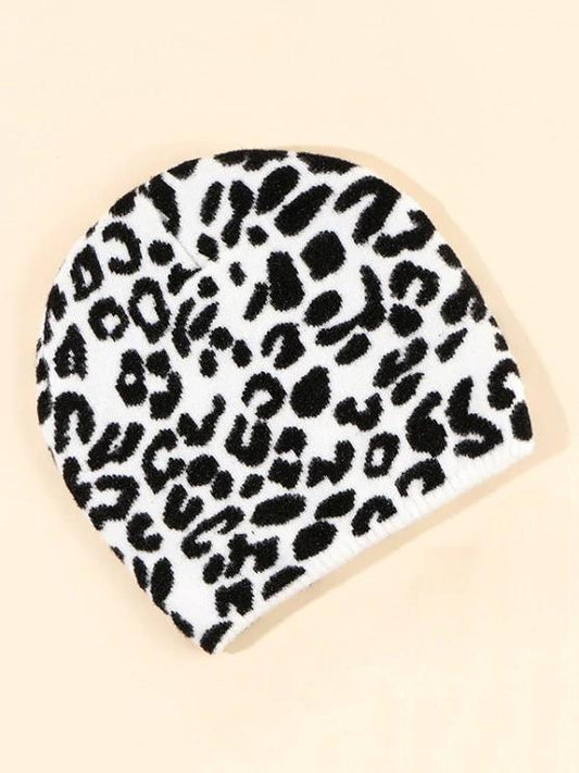 Leopard Pattern Knitted Hat - INS | Online Fashion Free Shipping Clothing, Dresses, Tops, Shoes
