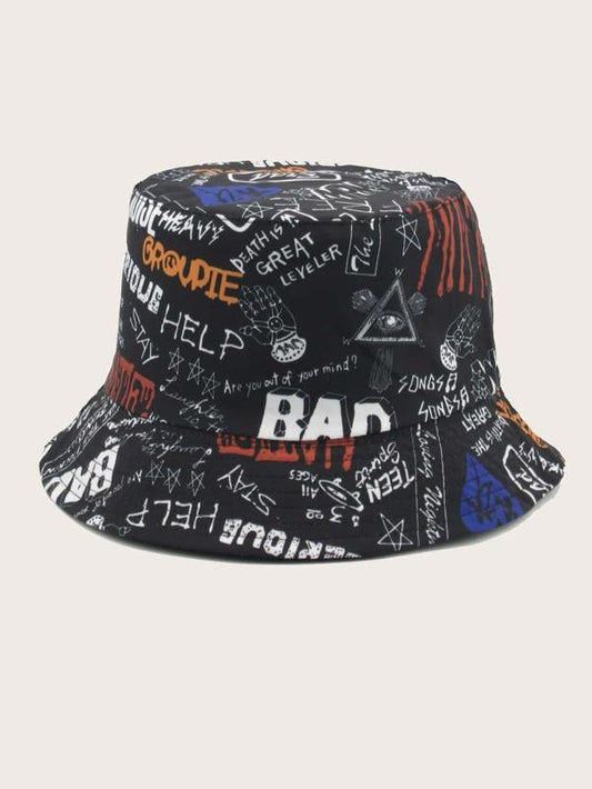Letter Graphic Bucket Hat - INS | Online Fashion Free Shipping Clothing, Dresses, Tops, Shoes