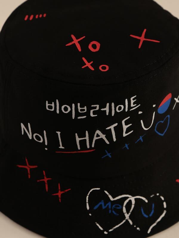Letter Graphic Bucket Hat - INS | Online Fashion Free Shipping Clothing, Dresses, Tops, Shoes