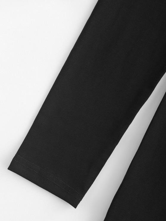 Long Sleeve Casual Bodycon Tee Dress - Bodycon Dresses - INS | Online Fashion Free Shipping Clothing, Dresses, Tops, Shoes - 02/09/2021 - Black - Bodycon Dresses