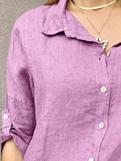 Loose Casual Lapel Long-sleeved Shirt - Blouses - INS | Online Fashion Free Shipping Clothing, Dresses, Tops, Shoes - 18/06/2021 - 20-30 - blouses