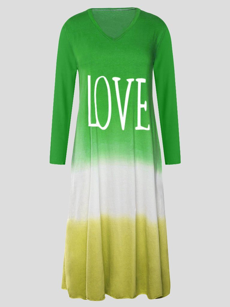 Loose Contrast Stitching Long-sleeved Dress - Maxi Dresses - INS | Online Fashion Free Shipping Clothing, Dresses, Tops, Shoes - 20-30 - 28/06/2021 - color-black