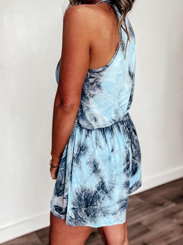 Loose Printed V-neck Suspender Jumpsuit - Jumpsuits - INS | Online Fashion Free Shipping Clothing, Dresses, Tops, Shoes - 24/05/2021 - Color_Blue - Color_Pink