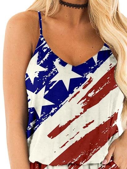 Multicolor Printed Loose Sling Jumpsuit - Jumpsuits - INS | Online Fashion Free Shipping Clothing, Dresses, Tops, Shoes - 31/05/2021 - Bottoms - Category_Jumpsuits