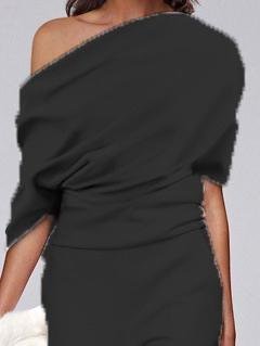 Off Shoulder Solid Long Straight Pants Jumpsuit - Jumpsuit & Rompers - INS | Online Fashion Free Shipping Clothing, Dresses, Tops, Shoes - 16/06/2021 - 30-40 - Bottoms