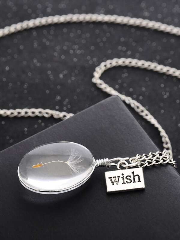 Oval Dandelion Glasses Necklace - INS | Online Fashion Free Shipping Clothing, Dresses, Tops, Shoes