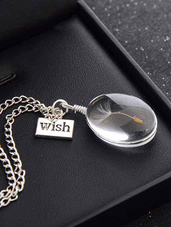 Oval Dandelion Glasses Necklace - INS | Online Fashion Free Shipping Clothing, Dresses, Tops, Shoes