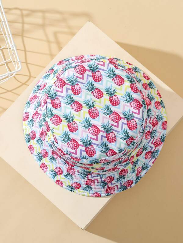 Pineapple Print Bucket Hat - INS | Online Fashion Free Shipping Clothing, Dresses, Tops, Shoes