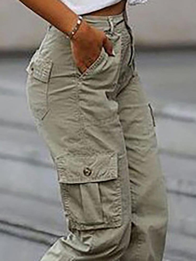 Plain Pockets Design Cargo Pants - Pants - INS | Online Fashion Free Shipping Clothing, Dresses, Tops, Shoes - 04/05/2021 - Category_Cargo Pants - Category_Pants