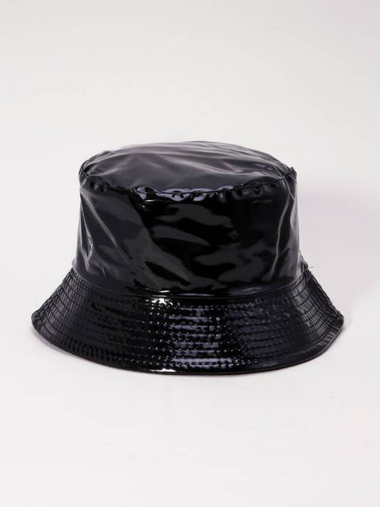 Plain PU Bucket Hat - INS | Online Fashion Free Shipping Clothing, Dresses, Tops, Shoes