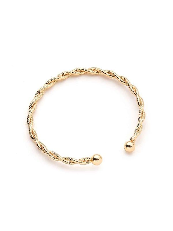 Plated Woven Design Bracelet - INS | Online Fashion Free Shipping Clothing, Dresses, Tops, Shoes