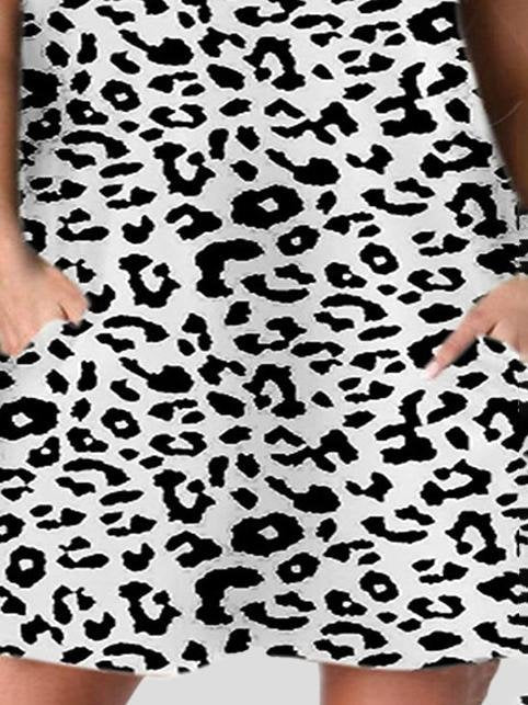 Printed Round Neck Short Sleeve Dress - Mini Dresses - INS | Online Fashion Free Shipping Clothing, Dresses, Tops, Shoes - 10-20 - 14/07/2021 - color-green