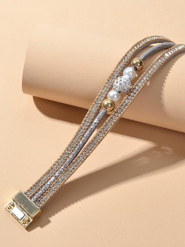 Rhinestone Decor Layered Bracelet - INS | Online Fashion Free Shipping Clothing, Dresses, Tops, Shoes