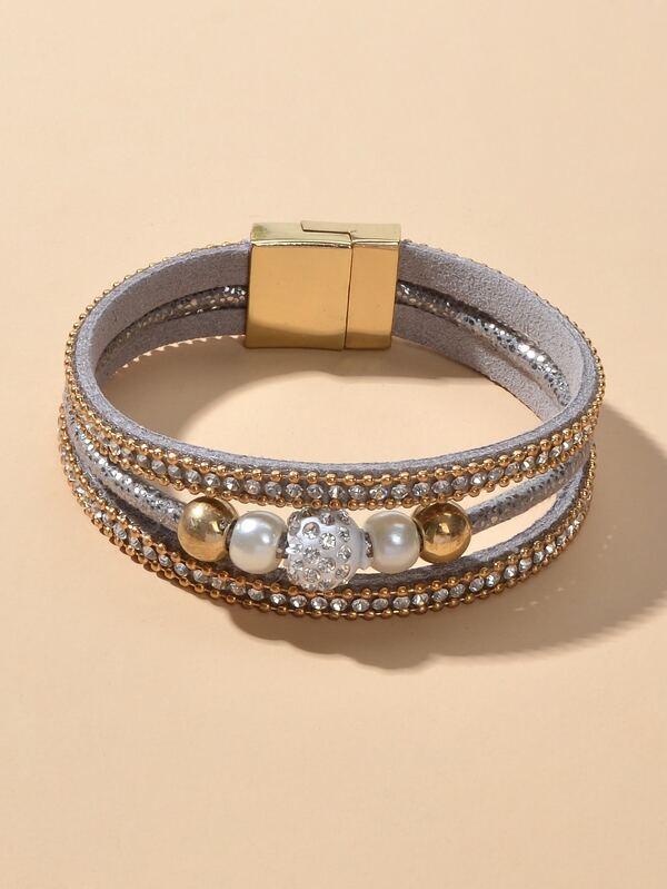 Rhinestone Decor Layered Bracelet - INS | Online Fashion Free Shipping Clothing, Dresses, Tops, Shoes