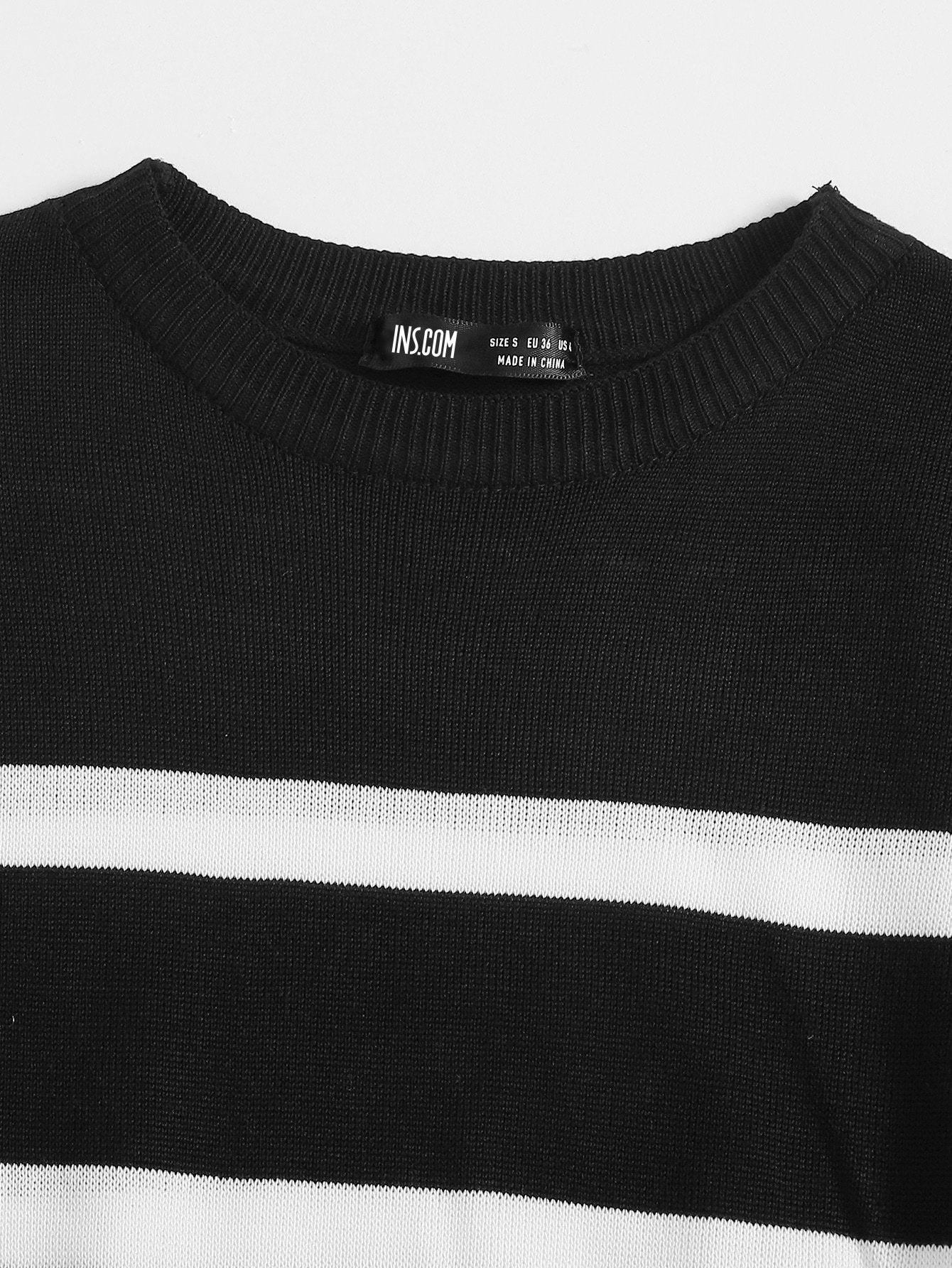 Round Neck Striped Sweater - INS | Online Fashion Free Shipping Clothing, Dresses, Tops, Shoes