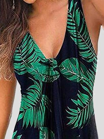 V-neck Sleeveless Print Mini Dress - Mini Dresses - INS | Online Fashion Free Shipping Clothing, Dresses, Tops, Shoes - 05/07/2021 - 10-20 - color-black