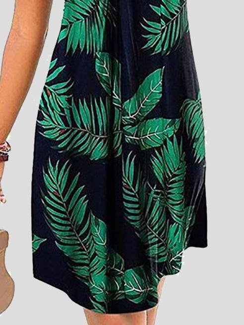 V-neck Sleeveless Print Mini Dress - Mini Dresses - INS | Online Fashion Free Shipping Clothing, Dresses, Tops, Shoes - 05/07/2021 - 10-20 - color-black