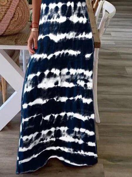 Vest Dress With Suspenders And Horizontal Stripes - Maxi Dresses - INS | Online Fashion Free Shipping Clothing, Dresses, Tops, Shoes - 05/19/2021 - Category_Maxi Dresses - Color_Gray