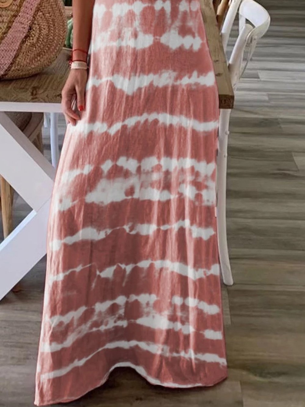 Vest Dress With Suspenders And Horizontal Stripes - Maxi Dresses - INS | Online Fashion Free Shipping Clothing, Dresses, Tops, Shoes - 05/19/2021 - Category_Maxi Dresses - Color_Gray