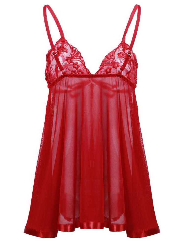 Women Embroidered Sequin Lace Stripe Lingerie - INS | Online Fashion Free Shipping Clothing, Dresses, Tops, Shoes