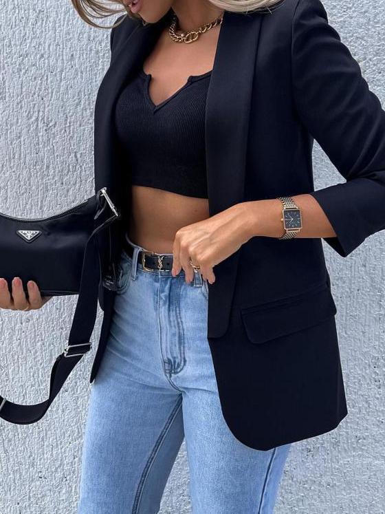 Women's Blazers Fashion Printed Lapel Long Sleeve Blazer - Blazers - INS | Online Fashion Free Shipping Clothing, Dresses, Tops, Shoes - 15/11/2021 - BLA2111151177 - Blazers