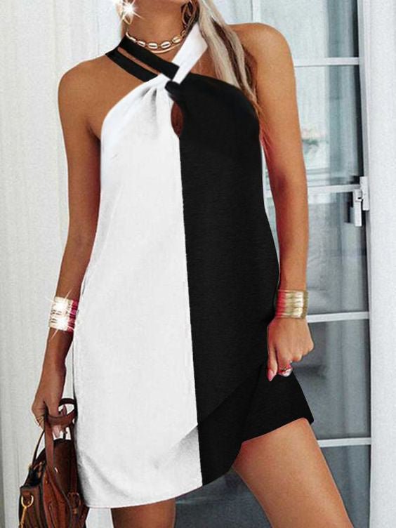 Women's Dresses Casual Print Sleeveless Halter Dress - Mini Dresses - Instastyled | Online Fashion Free Shipping Clothing, Dresses, Tops, Shoes - 20-30 - 21/02/2022 - Casual Dresses