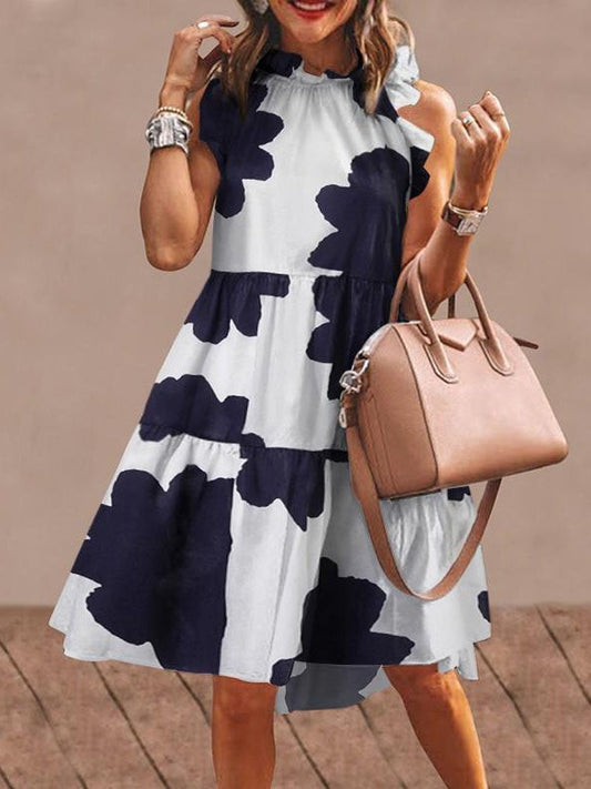 Women's Dresses Floral Print Ruffled Sleeveless Midi Dress - Midi Dresses - Instastyled | Online Fashion Free Shipping Clothing, Dresses, Tops, Shoes - 05/01/2022 - 20-30 - color-green