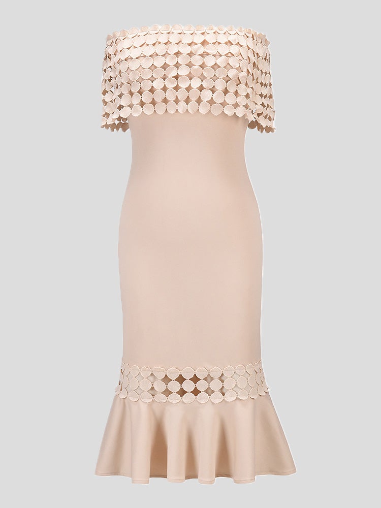 Women's Dresses One-Shoulder Hollow Fishtail Dress - Midi Dresses - Instastyled | Online Fashion Free Shipping Clothing, Dresses, Tops, Shoes - 17/01/2022 - 40-50 - Bodycon Dresses