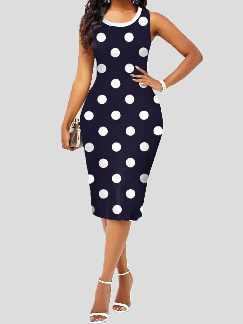Women's Dresses Printed Sleeveless Slim Fit Dress - Maxi Dresses - Instastyled | Online Fashion Free Shipping Clothing, Dresses, Tops, Shoes - 20-30 - 28/02/2022 - color-black