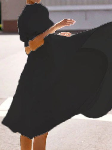 Women's Dresses Solid Back Hollow Midi Dress - Midi Dresses - Instastyled | Online Fashion Free Shipping Clothing, Dresses, Tops, Shoes - 13/01/2022 - color-black - color-pink