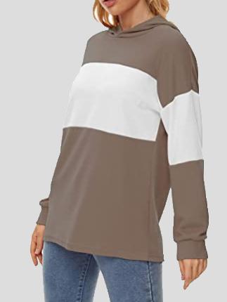 Women's Hoodies Contrasting Long Sleeve Casual Hoodie - Hoodies - INS | Online Fashion Free Shipping Clothing, Dresses, Tops, Shoes - 06/11/2021 - 20-30 - color-black