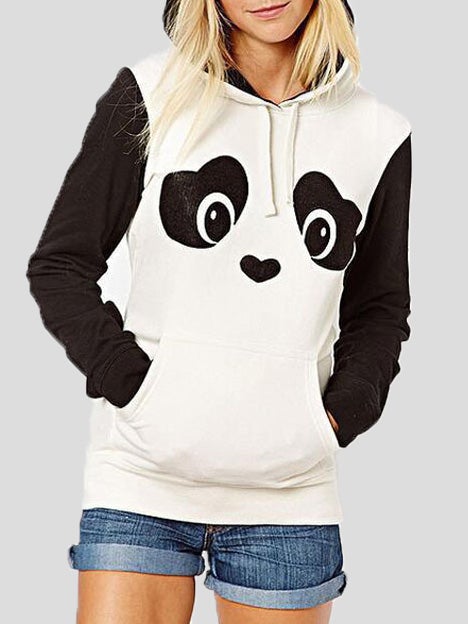 Women's Hoodies Cute Panda Print Fleece Long Sleeve Hoodie - Hoodies - Instastyled | Online Fashion Free Shipping Clothing, Dresses, Tops, Shoes - 20-30 - 23/12/2021 - color-white