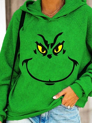 Women's Hoodies Printed Pullover Long Sleeve Hoodie - Hoodies - Instastyled | Online Fashion Free Shipping Clothing, Dresses, Tops, Shoes - 17/12/2021 - 30-40 - color-green
