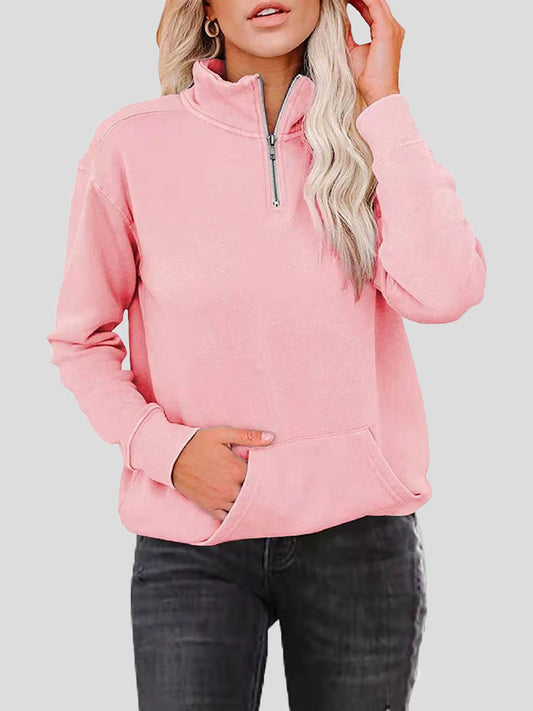Women's Hoodies Zipper Stand Collar Pocket Long Sleeve Hoodies - Hoodies - Instastyled | Online Fashion Free Shipping Clothing, Dresses, Tops, Shoes - 04/01/2022 - 20-30 - color-black