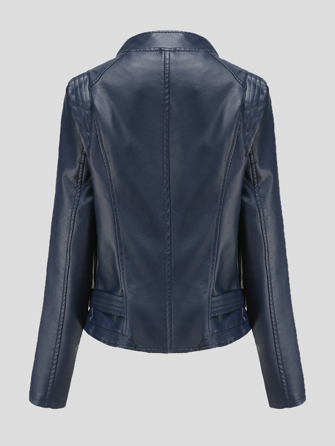 Women's Jackets Lapel Slim Long Sleeve Short PU Leather Jacket - Coats & Jackets - INS | Online Fashion Free Shipping Clothing, Dresses, Tops, Shoes - 29/11/2021 - Coats & Jackets - color-beige