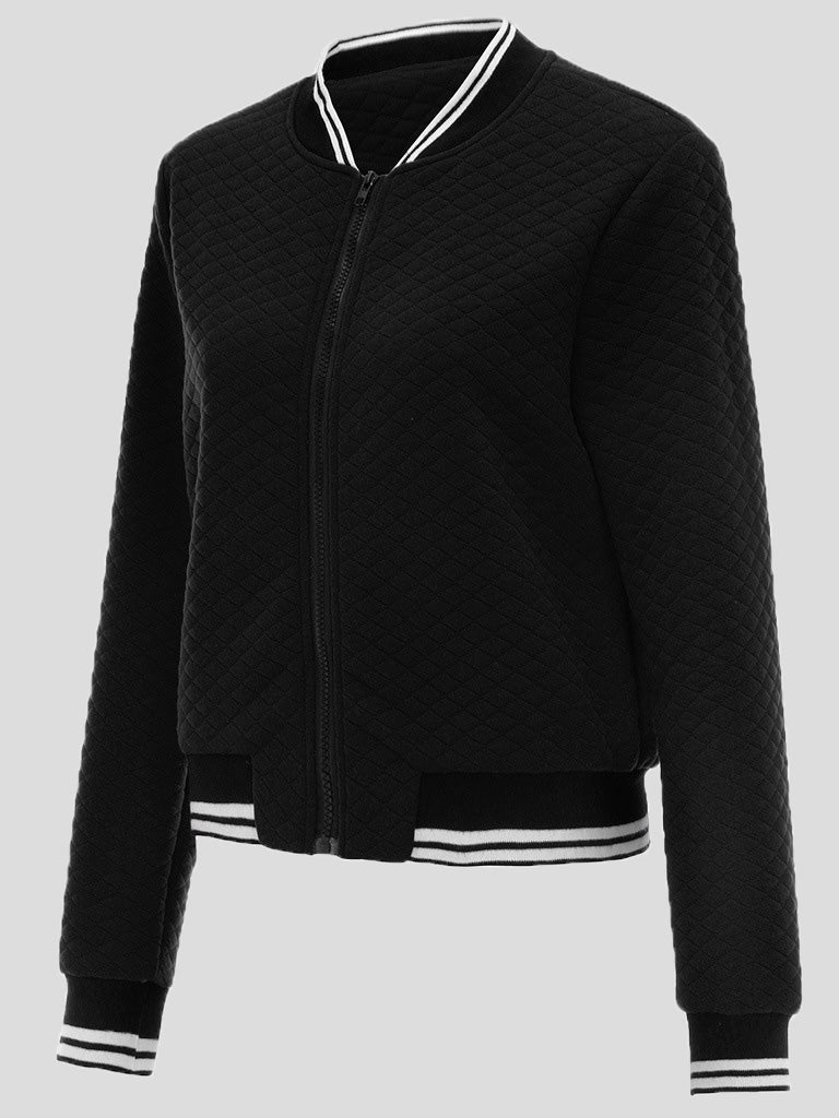 Women's Jackets Zipper Baseball Uniform Long Sleeve Short Jacket - Coats & Jackets - Instastyled | Online Fashion Free Shipping Clothing, Dresses, Tops, Shoes - 18/01/2022 - 30-40 - Coats & Jackets