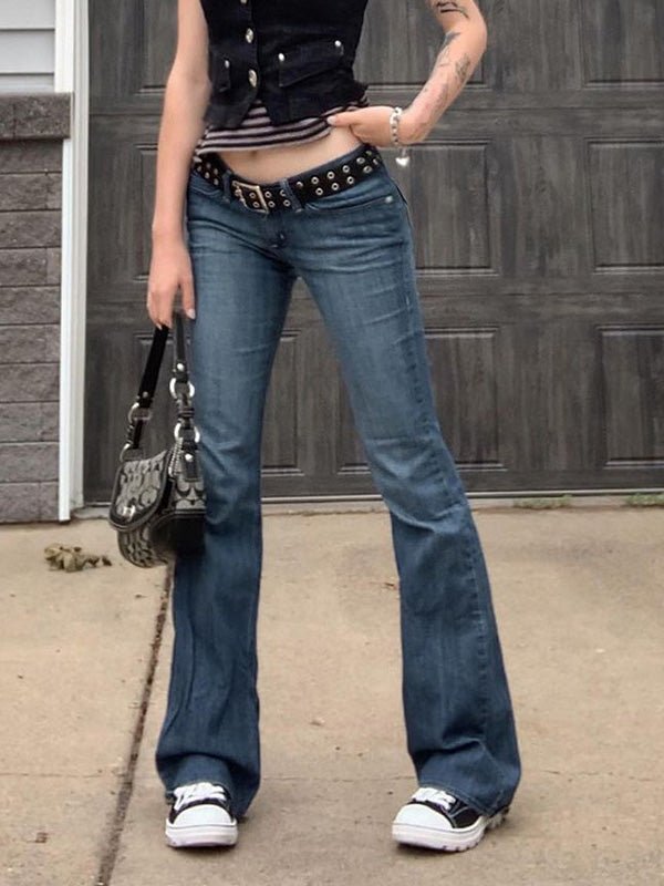 Women's Jeans High Waist Flare Slim Jeans - Jeans - Instastyled | Online Fashion Free Shipping Clothing, Dresses, Tops, Shoes - 17/02/2022 - 40-50 - Bottoms