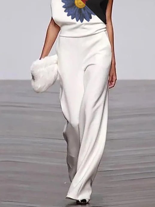 Women's Jumpsuits Sleeveless Turtleneck Printed Jumpsuit - Jumpsuits - Instastyled | Online Fashion Free Shipping Clothing, Dresses, Tops, Shoes - 10/02/2022 - 40-50 - Bottoms