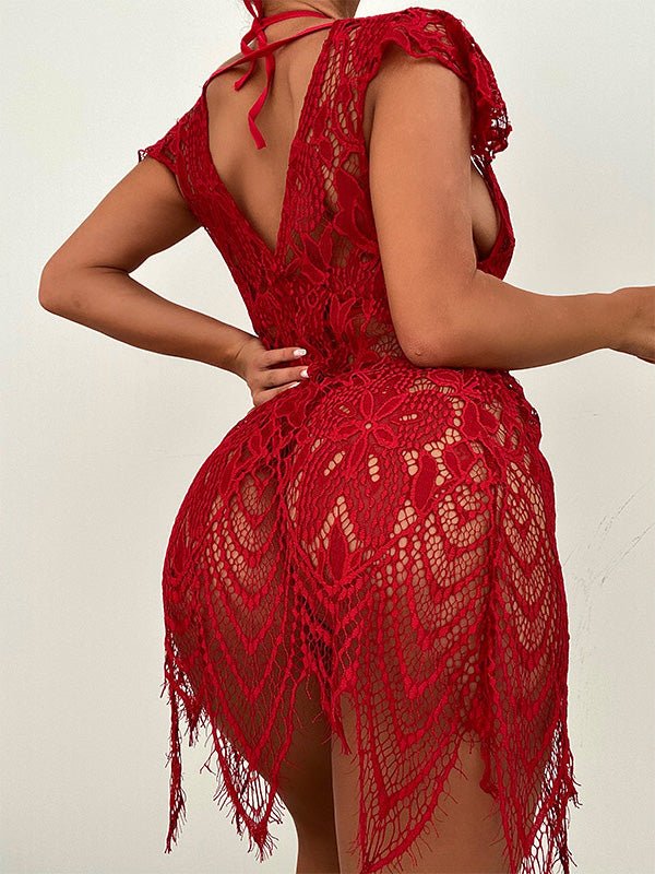 Women's Lingeries Lace Irregular Hollow Lingerie Set - Lingeries - Instastyled | Online Fashion Free Shipping Clothing, Dresses, Tops, Shoes - 11/02/2022 - 30-40 - All Accs & Jewelry