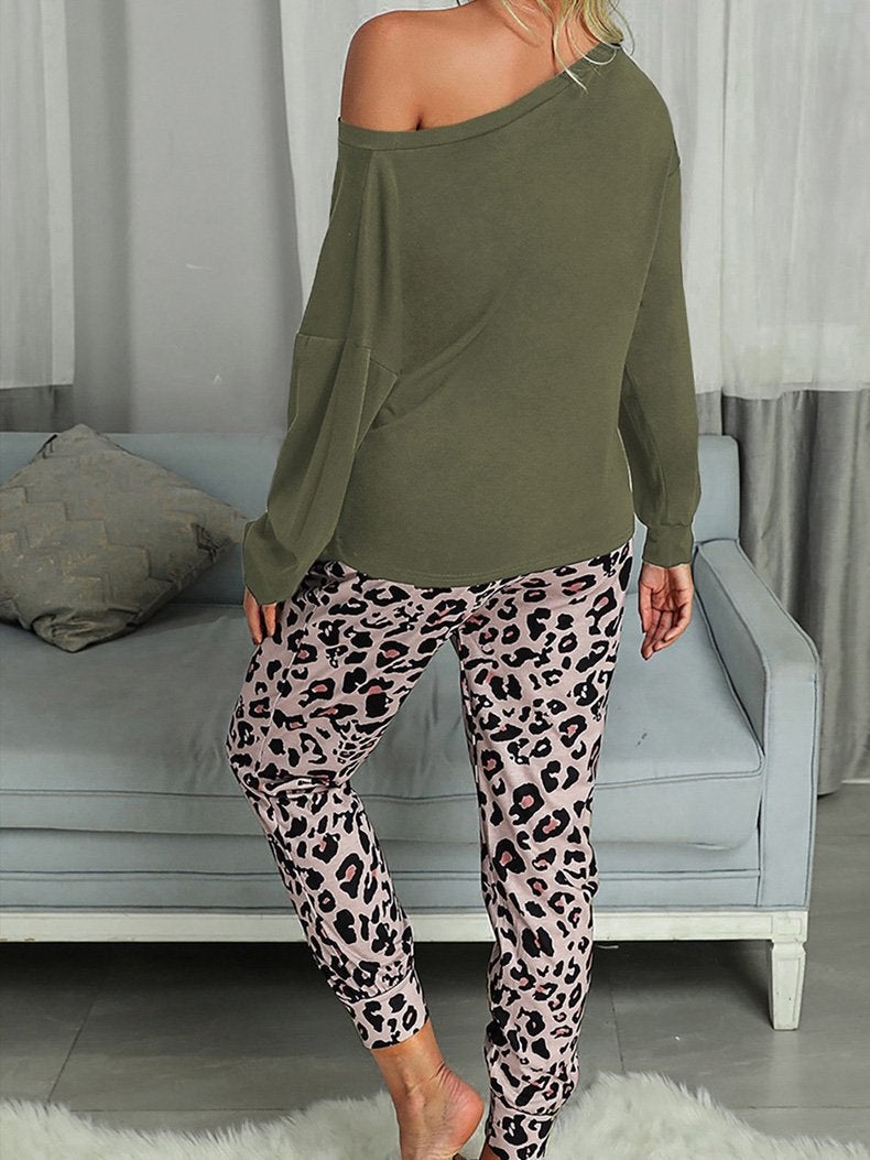 Women's Sets Casual Leopard Print Long Sleeve & Pants Two-Piece Set - Sets - INS | Online Fashion Free Shipping Clothing, Dresses, Tops, Shoes - 17/09/2021 - Bottom - Category_Sets
