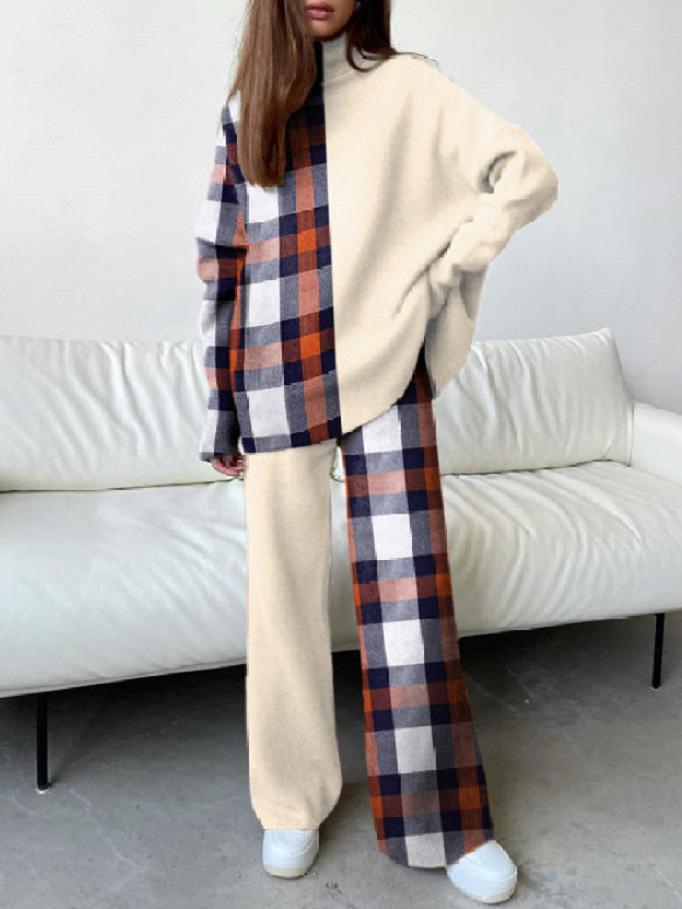 Women's Sets Fashion Printed Long Sleeve Trousers Two-Piece Suit - Sets - Instastyled | Online Fashion Free Shipping Clothing, Dresses, Tops, Shoes - 10/12/2021 - Bottoms - color-beige