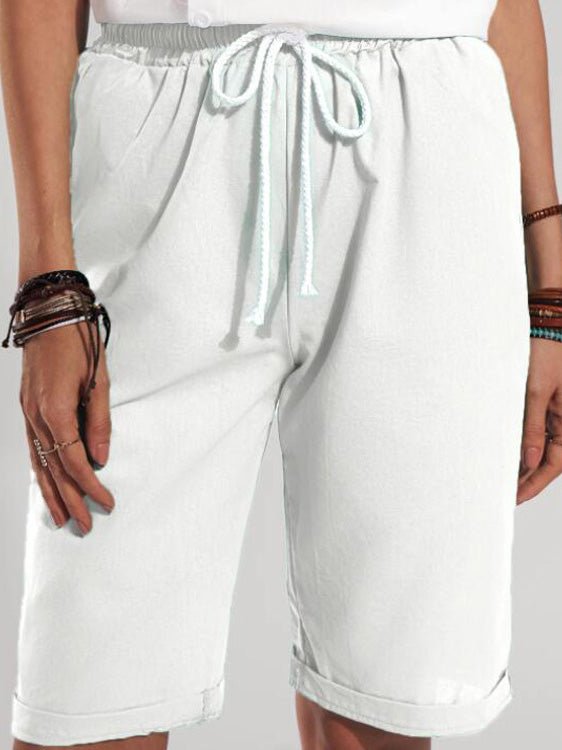Women's Shorts Solid Straight Belted Casual Short - Shorts - Instastyled | Online Fashion Free Shipping Clothing, Dresses, Tops, Shoes - 20-30 - 25/02/2022 - Bottoms
