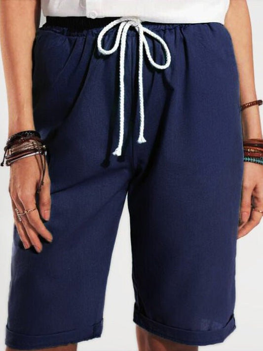 Women's Shorts Solid Straight Belted Casual Short - Shorts - Instastyled | Online Fashion Free Shipping Clothing, Dresses, Tops, Shoes - 20-30 - 25/02/2022 - Bottoms